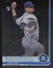2019 TOPPS CLEARLY AUTHENTIC JUSTUS SHEFFIELD CAA-JS RC AUTOGRAPH MARINERS