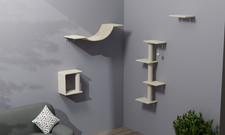 4pcs Modern Wall-Mounted Cat Furniture Deluxe Cat Wall Shelves DIY ADJUSTMENT