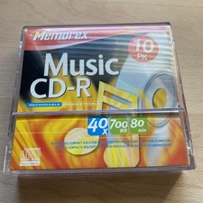 Memorex Music CD-R Recordable Compact Discs 40x 700 MB 80 min 7 In The Pack Open
