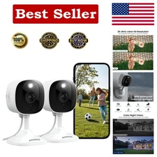 Smart Home Security Camera Bundle - 2K Resolution, Waterproof, Alexa Compatible