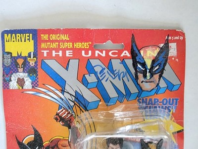 1991 ToyBiz Marvel Wolverine w/Trading Card w/Mark Texeira signature & remarque