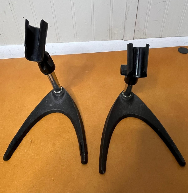 Shure A27B Lot of 2 Black Desktop Microphone Stand/Holder Adjustable Angle