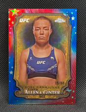 ROSE NAMAJUNAS Allen & Ginter Red White Blue 19/88 2025 Topps Chrome UFC #AAG-27