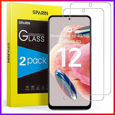 Displayschutzfolie 2er Set Gehärtetes Glas 9H für Redmi Note 12 Poco X5 6,67