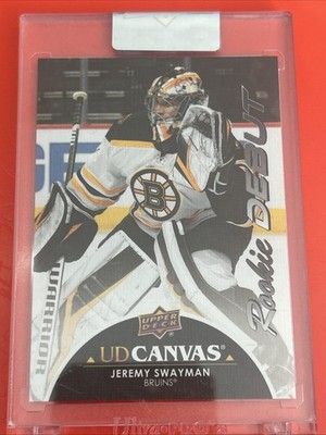 Jeremy Swayman 2021-22 Clear Cut Hockey Canvas Rookie Debut CD-JS