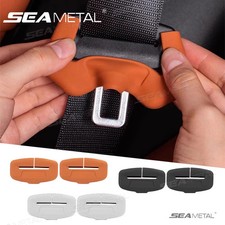 Seametal Car Seat Belt Buckle Protector Cover 2pcs Soft Silicone Anti-collision