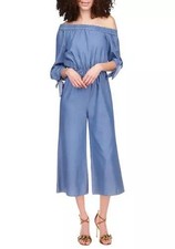 Michael Kors Women's Blue One Shoulder Jumpsuit S NEW 175 MS280Y99HH
