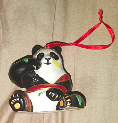 Lynn Chase Designs Panda ornament from their Jaguar Jungle collection