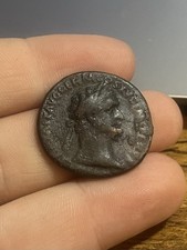 92-94 AD Domitian As Roman Empire Ancient Old Coin Rome 12 Caesar Moneta Rev