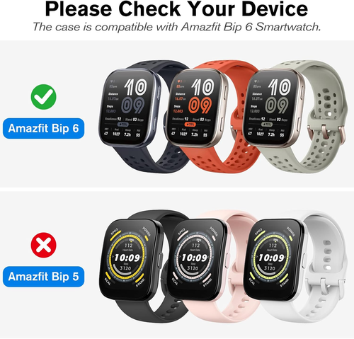 3 Packs Screen Protector Case Compatible with Amazfit Bip 6, Soft TPU Plated Bum - Picture 2 of 8