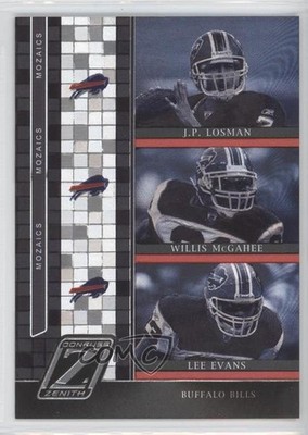 2005 Donruss Zenith Mozaics JP Losman Willis McGahee Lee Evans #M-3 0o0
