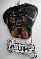 Rottweiler Welcome Plaque Signed