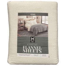 Juego de sábanas de franela de algodón Member's Mark de 6 piezas con fundas de almohada, king