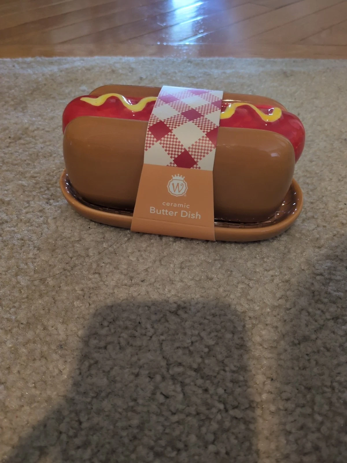 Wild Eye Designs Hot dog Novelty Butter Dish New 7"inches