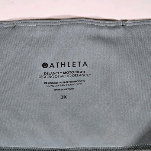 Athleta Damen Hose Leggings Delancey Struktur Moto Tight Grau Übergröße 3X - Bild 8 von 14