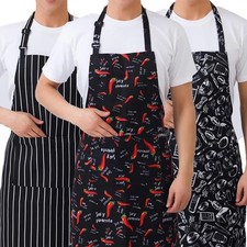 Ardisle Striped Butchers Chef Cooking Kitchen Catering Apron Bib with Pocket