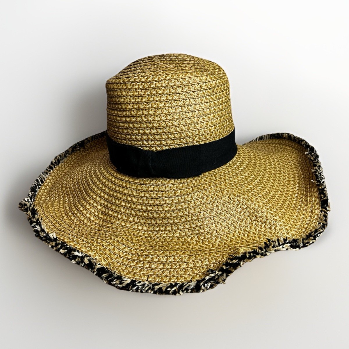 Eric Javits Caroline Oversized Fringe Fedora Hat in natural  display picture 3