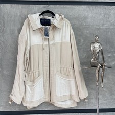 Scotch  Soda Amsterdams Blauw Woven Cotton Blend Hooded Jacket XXL NEW