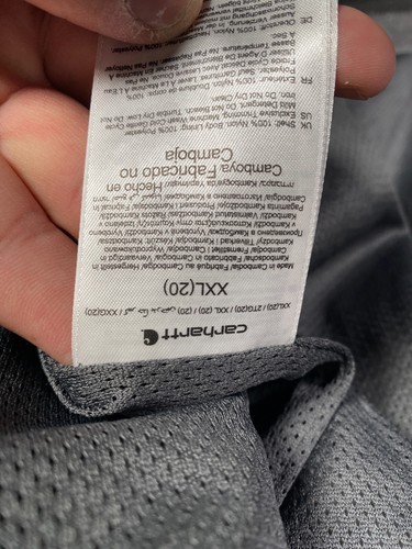 Chaqueta Abrigo Carhartt Rain Defender Mujer 2XL Gris Cremallera Completa Con Capucha Ligera - Imagen 11 de 15