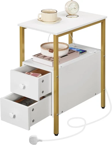 HOOBRO Beistelltisch Nachttisch 2 Schubladen Nachttisch 30 x 48 x 61,5 cm - Bild 12 von 29