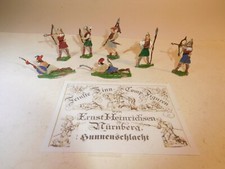 ++ G1992  7 Zinnfiguren Heinrichsen Nürnberg Hunnenschlacht ca. 3cm
