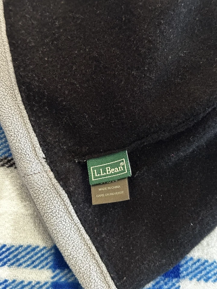 LL Bean Jóvenes Niños Gris Rojo Fuego Llama Patrón Polar Invierno Gorro L Gorra Grande Foto 4 de 4