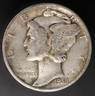 1939 MERCURY DIME-FRESH FROM AN OLD COLLECTION- LOT AA-5352