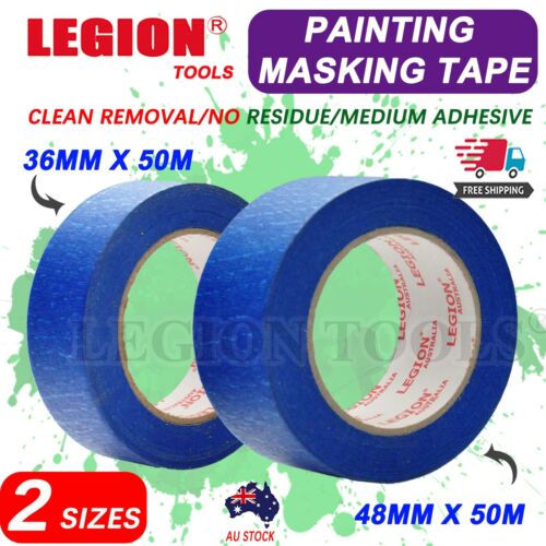 MASKING Tape PAINTING Tape BLUE 36mm 48mm House Painting UV RESISTANT - Picture 1 of 7