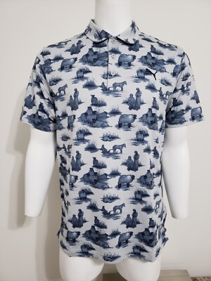 Puma Men's Cloudspun Mowers Polo 532162 02 Navy Size L