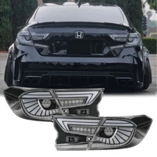 Clear White LED Tail Lights For 2018-2022 Honda Accord Sedan 10th Gen Rear Light