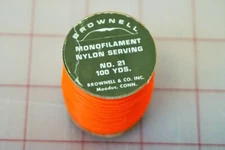 RARE NEW Brownell #21 Orange Mono Nylon Serving Spool Bowstring Material Archery