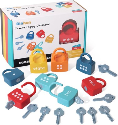 Kids Learning Locks with Keys Numbers Matching & Digital Lock-1 