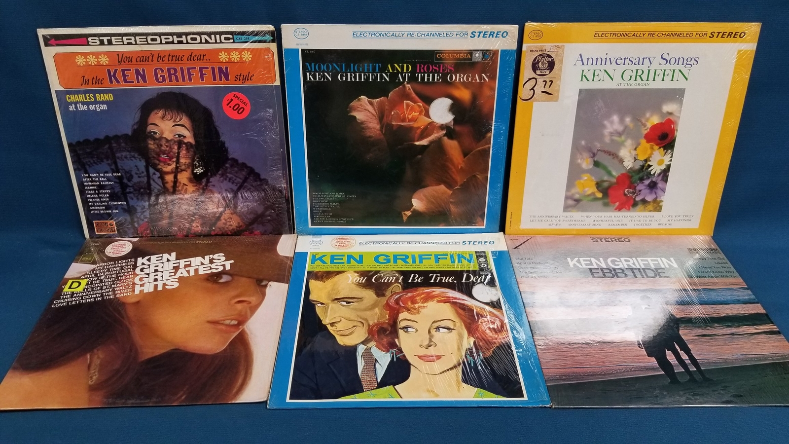 Ken Griffin 6 LPs Open ShrinkWrap Ebb Tide Greatest Hits You Can't Be