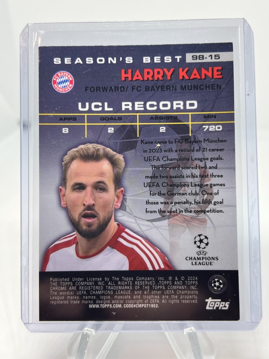 2023-24 Topps Chrome UEFA Club Competitions HARRY KANE