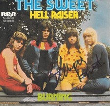 * STEVE PRIEST * signed 7 inch album * THE SWEET * HELL RAISER * 1