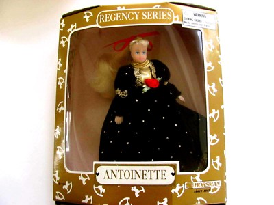 VINTAGE HORSMAN REGENCY SERIES BLACK VELVET & GOLD DRESS ANTOINETTE DOLL - NIB