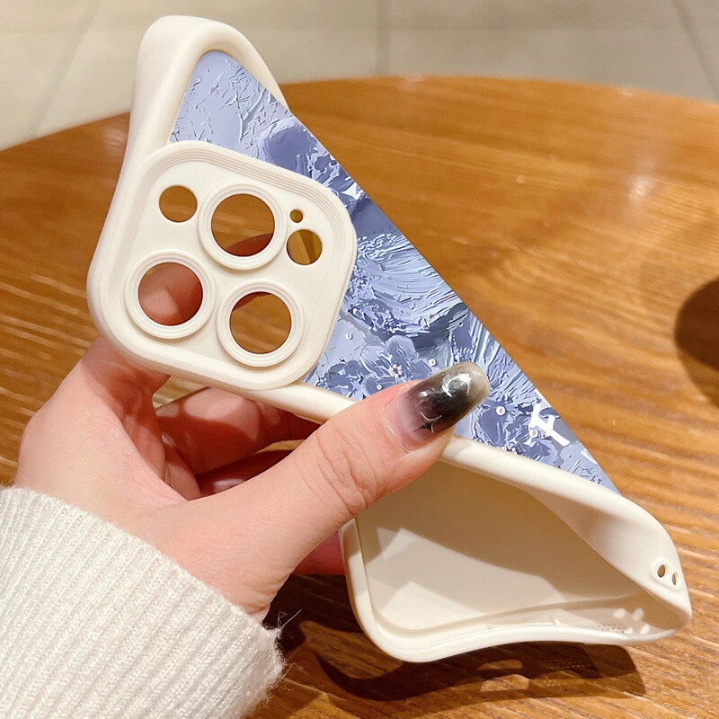 For iPhone 16 15 14 Pro Max Plus 13 12 11 XS XR 8 Flower Shockproof Case Cover - Image 2 of 4