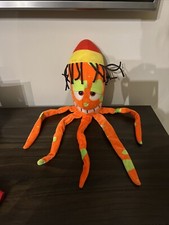 Classic Toy Co. Orange/Neon Green Jamaican Octopus Plush Approximately 20