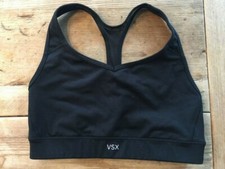 Victoria's Secret Sport Black VSX T-Back Logo X-SMALL The Player Sport Bra VS
