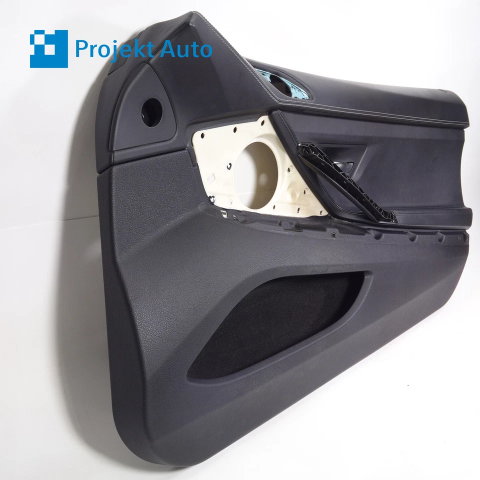 Panel de puerta derecha 12-18 OEM BMW negro napa puntada de contraste 650i 640i F13 F12 Foto 2 de 4