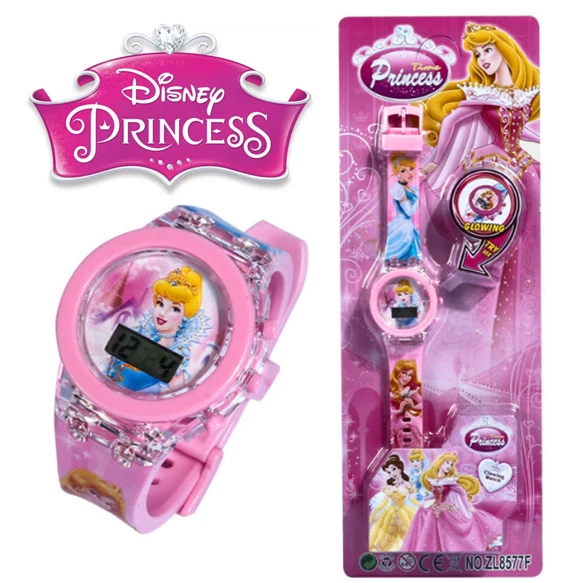 GLOWING WATCH PRINCESS KID CHILDREN GIRL LED ELECTRONIC DIGITAL WATCH TOY