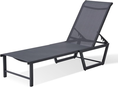 EFURDEN Patio Reclining Chaise Lounge Chair Outdoor Pool Lawn Beach Loungers - Picture 6 of 9