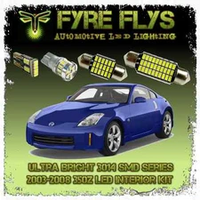 White LED interior lights package kit for 2003-2008 350Z 5 pcs 3014 series SMD