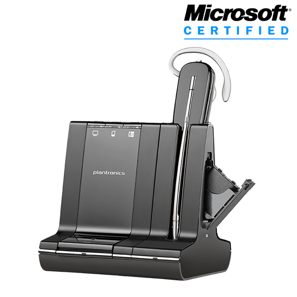 Plantronics Savi W745-M Unlimited Talk Time Wireless Phone Headset for MS Lync