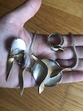BIJOU JEUNESSE Charisma G&uuml;nther Pforzheim Silber 925 Schmuck Set Teilvergoldet