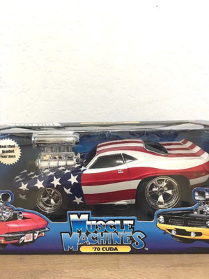 American Muscle Machines 1957 Chevy Red White Blue Flag Style USA