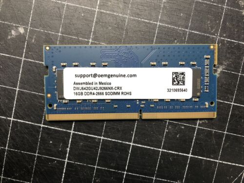 OEM GENUINE LAPTOP 16GB MEMORY DDR4-2666 SODIMM DWJ642GU42J9266NX-CRX	 - Photo 1 sur 1
