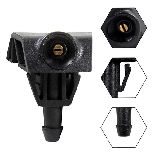 2x Ugello spruzzatore lavavetri anteriore Jet nero per Nissan JUKE F15 2015-2018^ - Foto 8 di 20