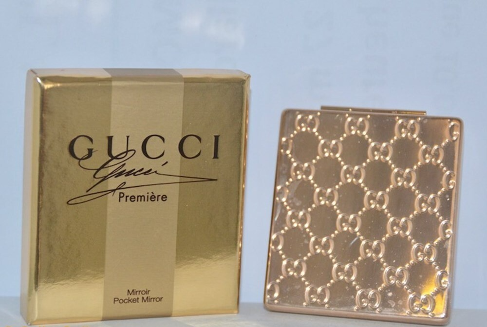 GUCCI Première ポケットミラー GUCCI Premiere Double Mirrored Compact Mirror - Gold | eBay