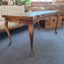 Tisch Couchtisch ausziehbar  Chippendale Warrings -Stil  nussbaum